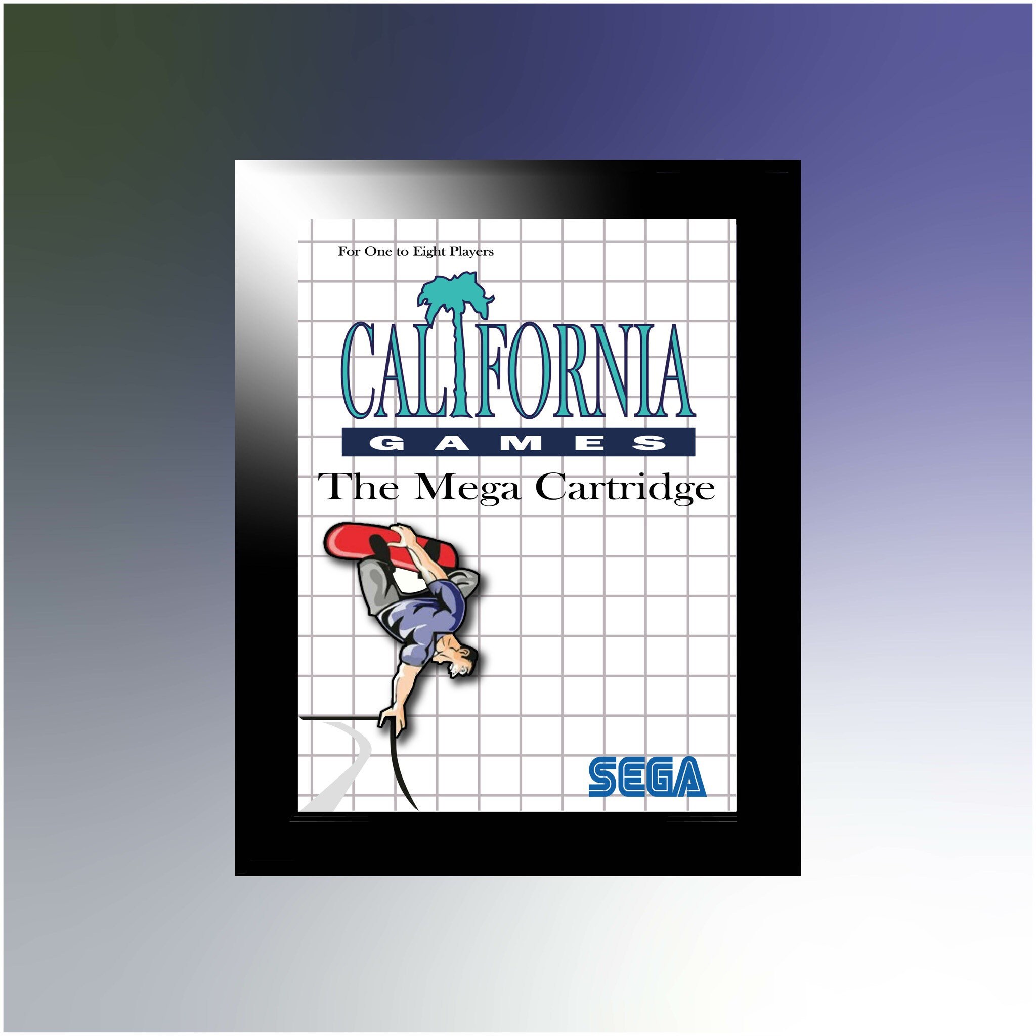 Sega master system California Games retro game cover print Etsy