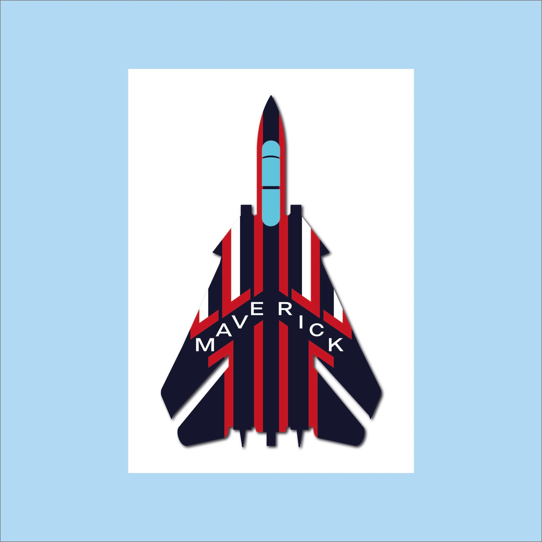 Maverick F14 Print Wall Art Fan Art Vector Design A3 &amp; | Etsy