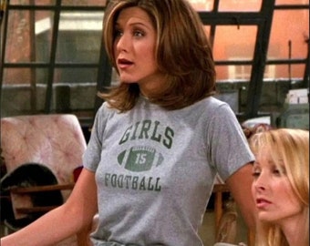 Rachel Green Girls Football Shirt | Friends Shirt | Rachel Green Merch | Friends TV Show Shirt | Jennifer Aniston | Rachel Green Clothing