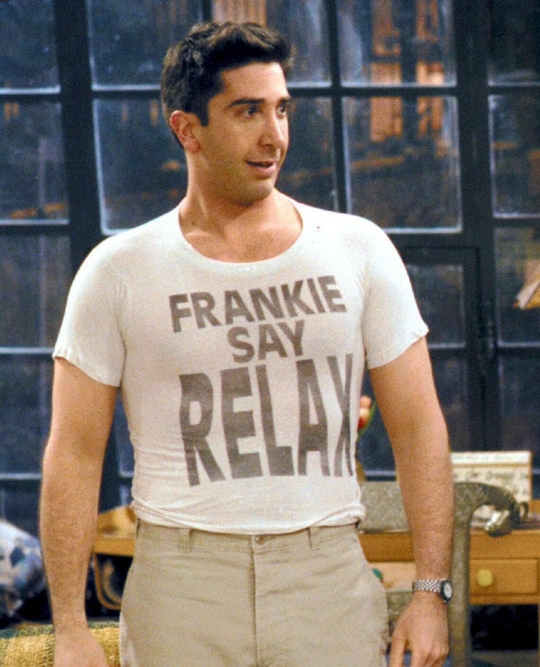 Frankie Say Relax Shirt Friends Tshirt Ross Geller Tee Frankie Say Relax Ross and Rachel Shirt