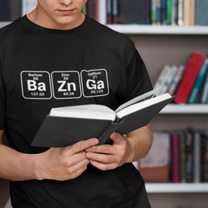 Bazinga Periodic Table of Elements T-shirt | Sheldon Big Bang Theory | Bazinga Chemical Element T-Shirt | Big Bang Theory | Bazinga | 90s
