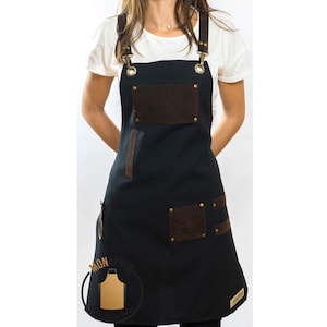 Stylish Aprons for Women, Men Unisex - Cooking, Grilling, Gardening, Server & Work Aprons with Pockets - Funny, Cute Custom Designs