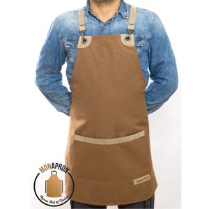 Personalized Cotton Barista Apron: Water Repellent Chef BBQ Apron