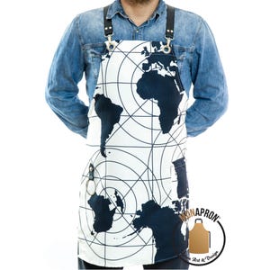 Pattern Apron Apron for men Kitchen Cooking Barista Apron Chef Workshop Apron Gift For Teacher Hairdresser BBQ apron Faux Leather Straps