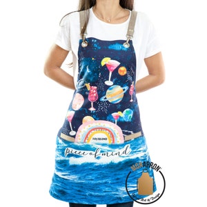 Free Monogram For Women Apron Gift for Her Barista Apron Kitchen Apron Gift For Teacher Hairdresser Apron Cotton Apron Faux Leather Straps