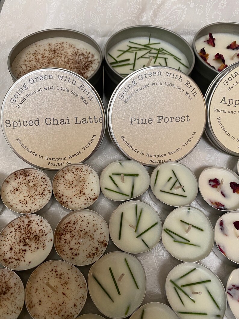 Assorted Tea Lights choose 3 All Natural Soy Tea Lights Etsy