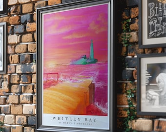Whitley Bay St Mary's Lighthouse Art Print: North East Coastal Sunrise