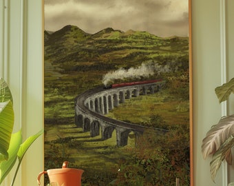 Glenfinnan Viaduct Art Print: Scottish Highlands Scenic Landscape
