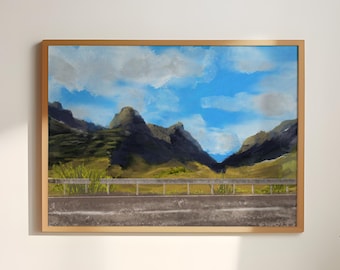 Glencoe Scotland Art Print: The Three Sisters Mountain Landscape