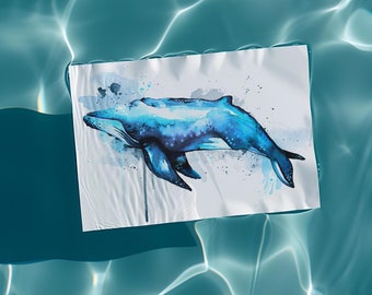 Humpback Whale Watercolour Art Print / Animal Painting / Wall art poster / Home decor