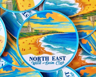 Northumberland Wild Swim Club Sticker | Waterproof Vinyl Decal