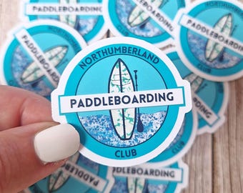 Northumberland Paddleboarding Club Sticker: Waterproof Vinyl Decal