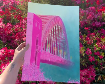 Newcastle Tyne Bridge Art Print: Vibrant Geordie Wall Art