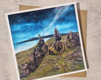 Old Man of Storr Card: Isle of Skye Scottish Landscape Art Print
