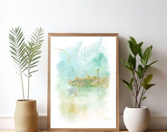 Bamburgh Castle Art Print – Northumberland Coastal Wall Art, UK Landscape, A5/A4/A3 Size