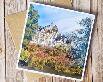 Cragside Card | Northumberland Landscape / art print / north east artwork / Greeting card