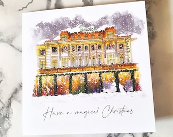 Fenwicks Window Christmas card / Urban Painting / North East / Newcastle Gateshead