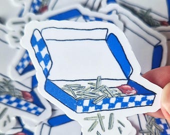 Fish and Chips Sticker – British Food, Waterproof Vinyl Decal