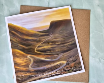 Bealach na Bà Greeting Card | Scottish Highlands Art | NC500 Souvenir | Mountain Lovers & Scotland Travels