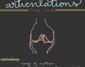Anatomy Articulations Study Guide: Range of Motion Chart