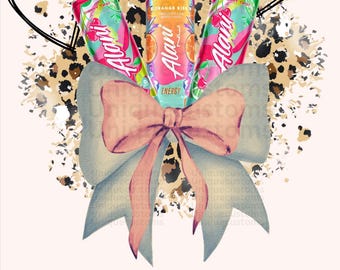 Bebida energética Alani Bow Jpg/png rosa// azul