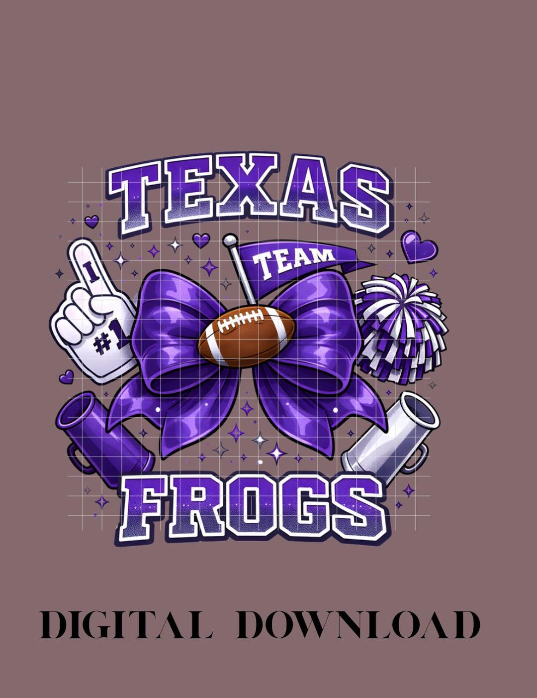 Texas Rangers Frog Texas Frogs Football Bow Digital Download / JPG PNG/ Game Day Spirit - Etsy