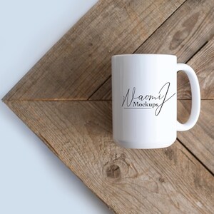 Mug Mockup - 15oz Cup - Sublimation Blank - Cricut - Digital JPEG - Graphic Design Template - Stock Photo