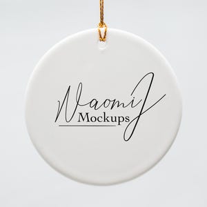 Ornament Mockup - Porzellan rund - Sublimationsdruck - Cricut - Grafikdesign-Vorlage - Digital JPEG - Foto - Einfach