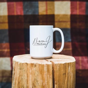 Mug Mockup - 15oz Cup - Sublimation Blank - Cricut - Digital JPEG - Graphic Design Template - Stock Photo