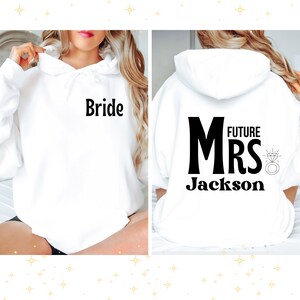 Bride Sweatshirt,Mrs Sweatshirt, Personalized Engagement Gifts, Bachelorette Party,  Wedding Gift Shirt, Bride, Engagement Sweatshirt,Gifted