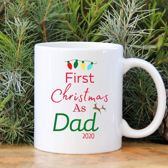 First Christmas As Dad 2020 Mug Coffee Cup Ceramic Cute Etsy