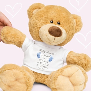 Personalized Teddy Bear Loss of a Loved One Miscarriage Sympathy Gift for Baby Loss Memorial Comforter Remembrance Bear Bereavement Gift