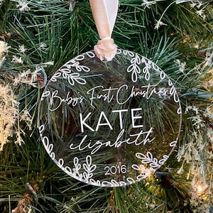 Baby’s Christmas Ornament | Baby Keepsake Ornament | Personalized Baby Gift | Baby Stat Ornament | Birth Info Ornament | New Baby Gift