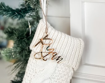 Stocking Name Tags | Names for Stocking | Acrylic Names | Personalized Stocking | Name Ornament | Christmas Gift Name Tags | Present Nametag