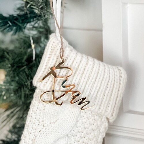 Stocking Name Tags Christmas Decor Stockings Personalized Etsy