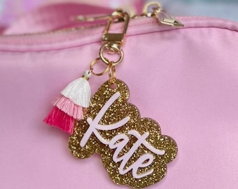 Name Keychain | Kids Name Keychain | Lanyard Name Charm | Backpack Name Keychain | Lunchbox Name Keychain | Children's Name Zipper Pull