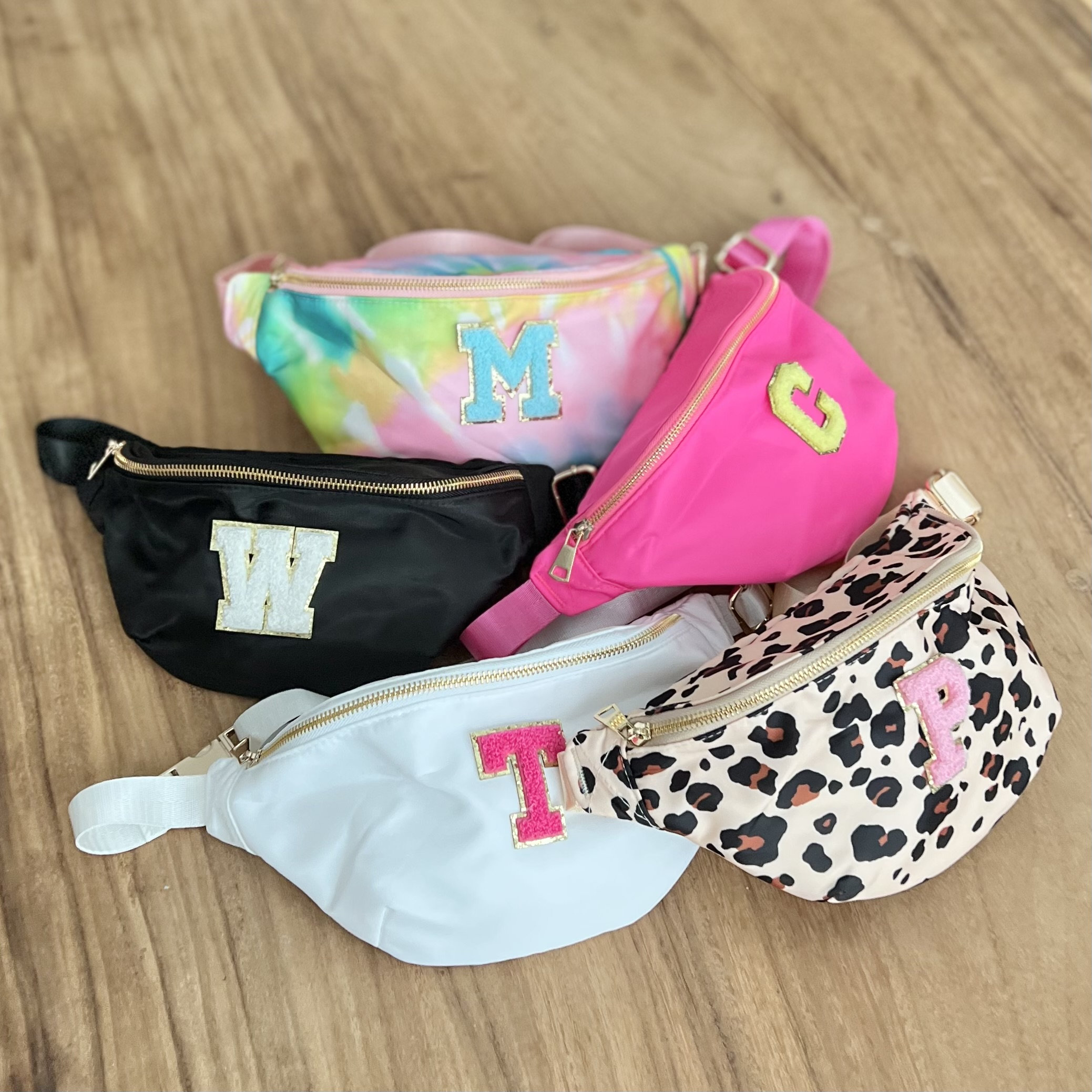 Fashionable Letter Printed Waist Bag With Coin Purse