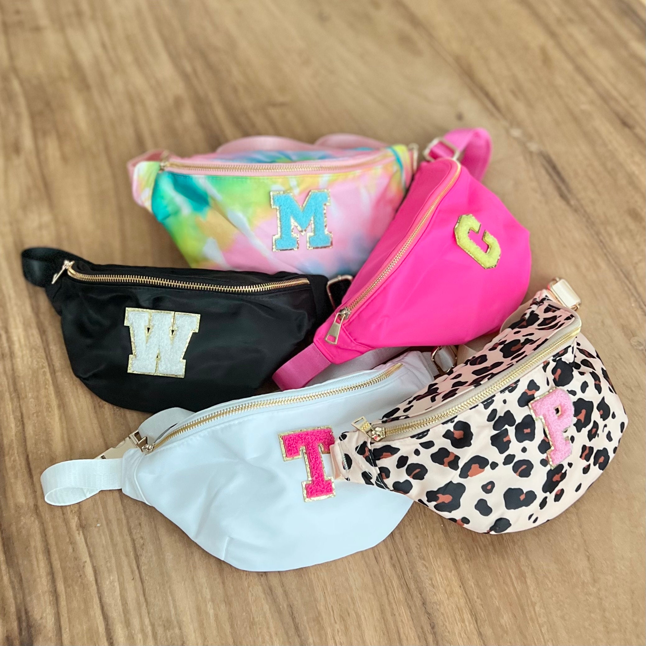 Fashionable Letter Printed Waist Bag With Coin Purse