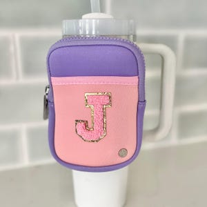 Stanley Tumbler Bag With Initial | Stanley Cup Accessory | Tumbler Bag | Tumbler Pouch | Personalized Tumbler Wallet | Water Bottle Bag