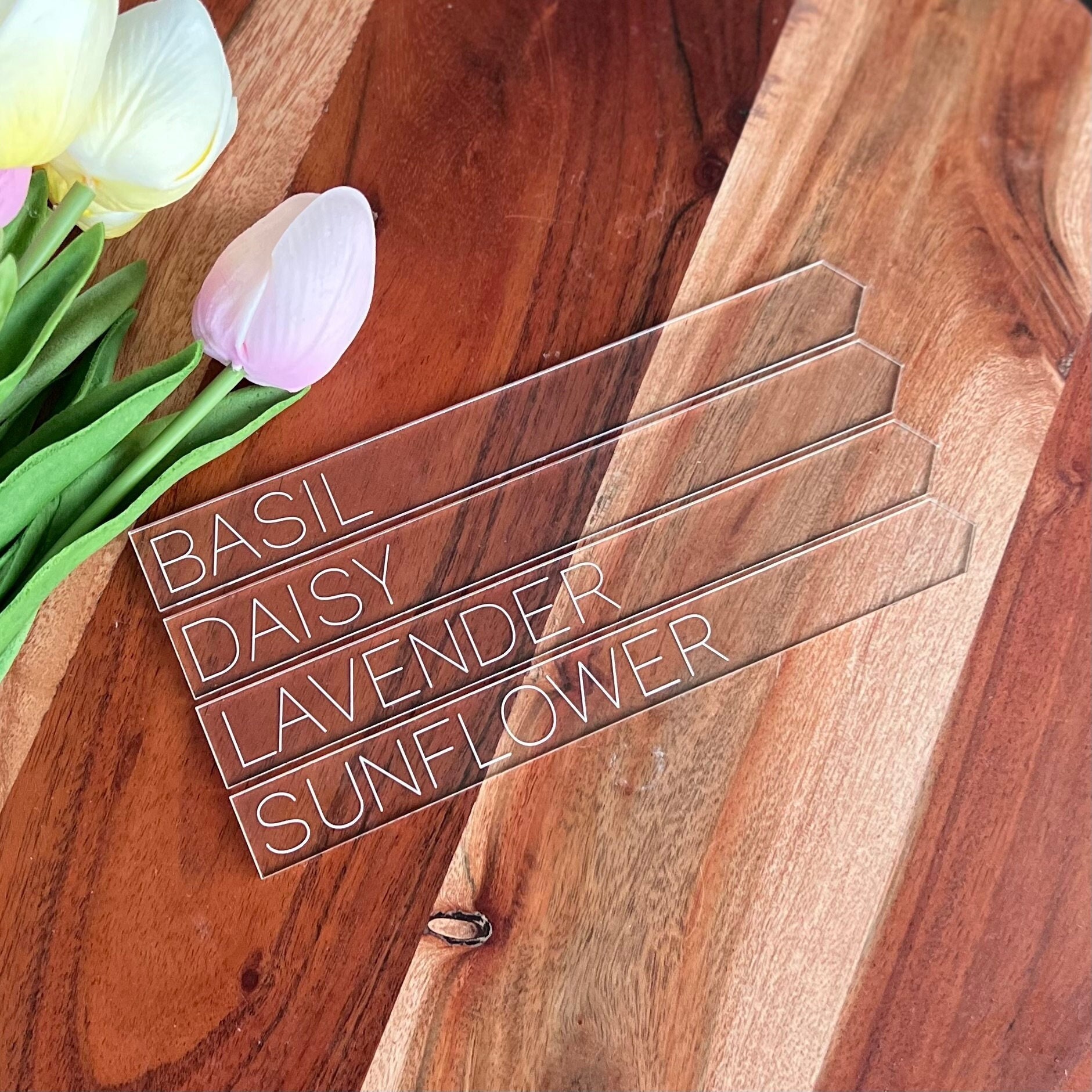 Custom Garden Tags, Clear Acrylic Plant Marker, Plant Label Stick, Garden  Labels, Herb Garden Marker Stake, Indoor Plants, Vegetable Markers 