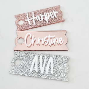 Plaque signalétique Stanley |  Nom de la Coupe Stanley Quencher 2.0 | Médaillon Stanley | Accessoires Stanley | Plaque nominative de la Coupe Stanley | Décoration de gobelet