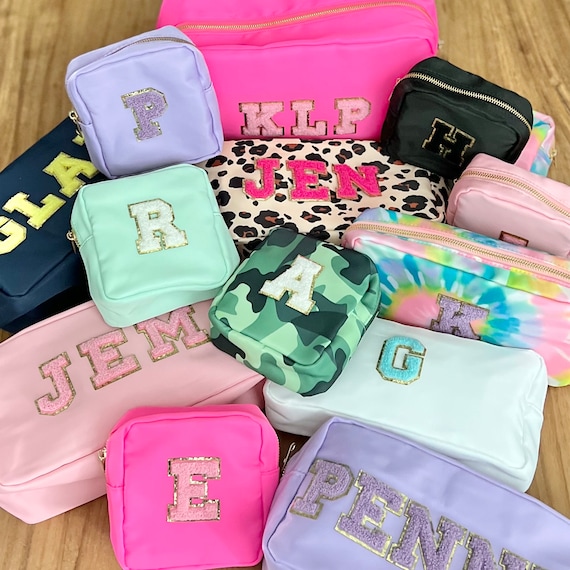 Nylon Bag With Chenille Letter Patches DIY Dupe Cosmetic - Etsy