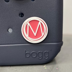 Overlapping Circle Initial Bag Charm | Bogg Bit | Bogg Charm | Simply Southern Bag Charm | Bogg Accessories | Bag Decor | Monogram Bag Tag