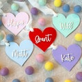 Valentine Basket Tags | Valentine Name Tags | Valentine's Day Gift Basket | Heart Name Tag | Valentine Heart Tag | Personalized Valentine's