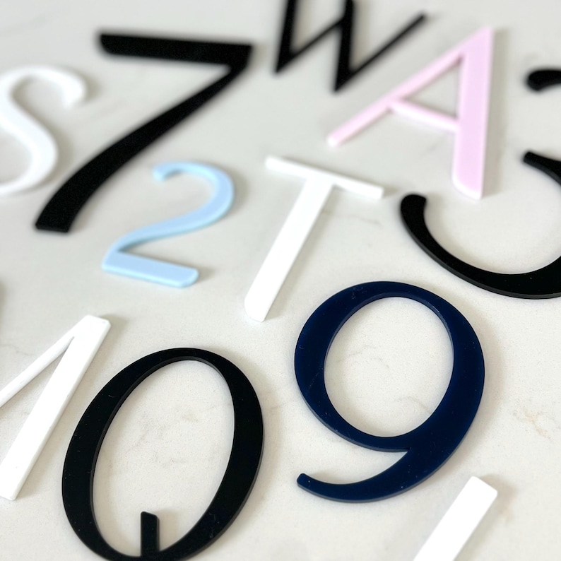 Acrylic Number Insert Custom Acrylic Letters for Signs | Letters for Wedding Signs | Acrylic ...