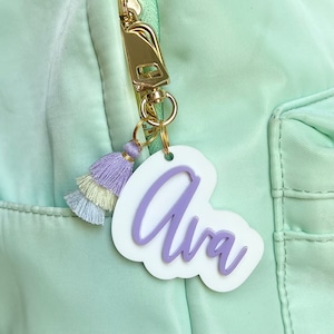 Acrylic Name Keychain | Kids Name Keychain | Acrylic Name Tag | Personalized Keychain | Backpack Tag | Lunchbox Tag | Custom Keychain