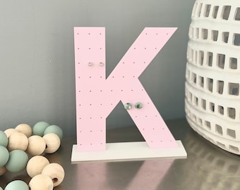 Earring Holder | Jewelry Organizer Stand | Kids Easter Gift | Girls Birthday Gift | Jewelry Box | Initial Earring Organizer |Jewelry Display