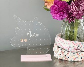Unicorn Earring Holder | Jewelry Organizer Stand | Kids Easter Gift | Girls Birthday Gift | Jewelry Box | Earring Organizer |Jewelry Display