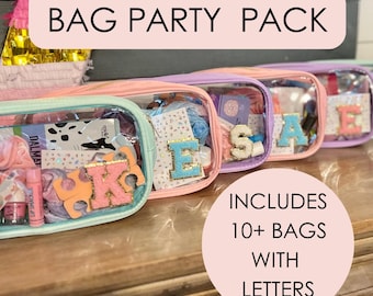 PARTY FAVOR BAG | Clear Front |  Bachelorette Bag | Bridal Party Bag | Girl Birthday Party Favor | Tween Party Favor | Kid Birthday Party