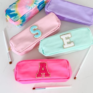 Personalized Pencil Case | Makeup pouch with Initials | Monogram Travel bag | Back 2 School Crayon Bag | Travel Makeup Case | Small Toiletry